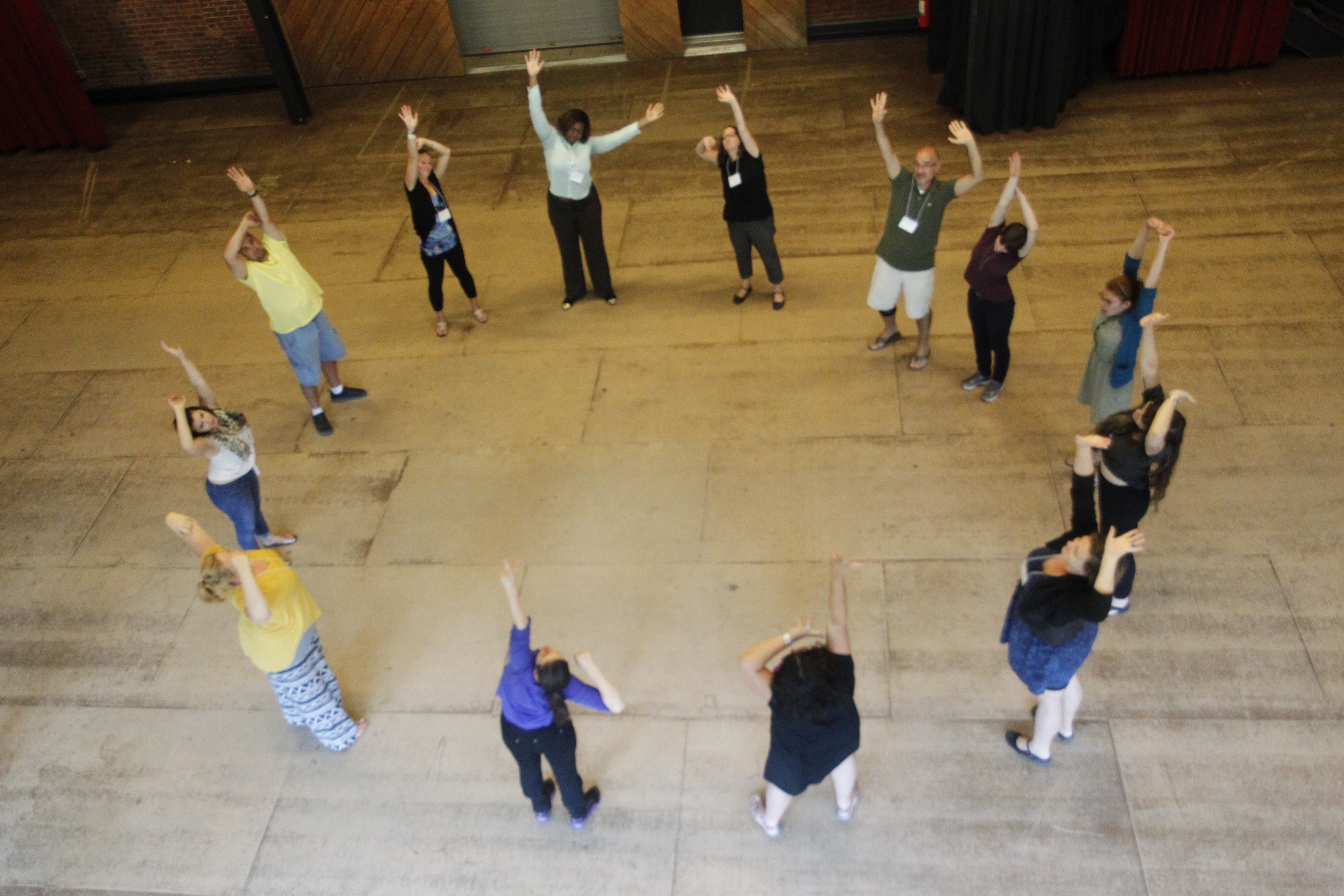 The Leadership Academy 2015 participants in a workshop with Attack Theatre